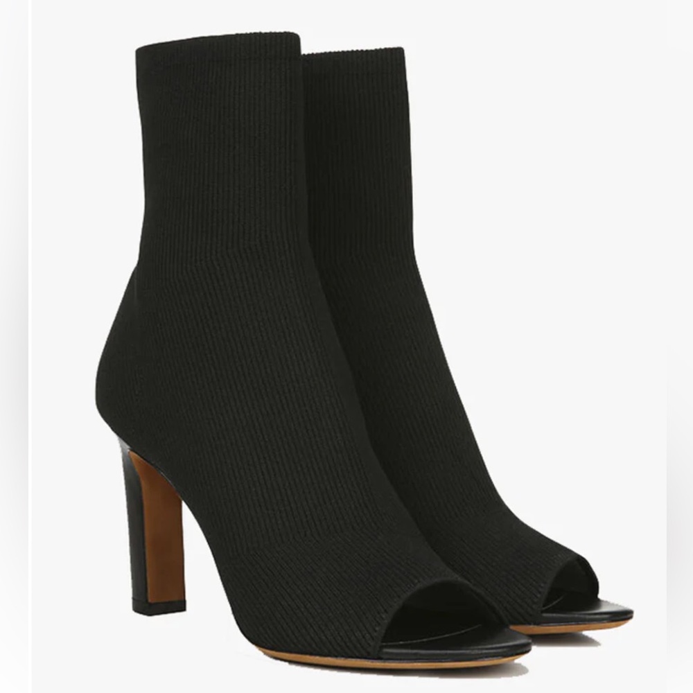 VINCE EZRA 2 OPEN TOE BOOTIE Black Size 8